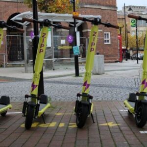 Shared e-scooter and e-bike service